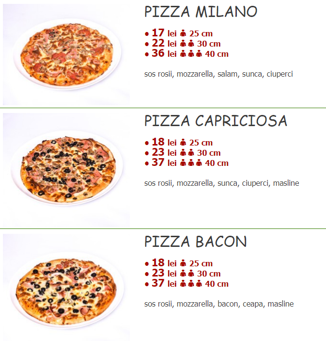 comanda pizza sector 5